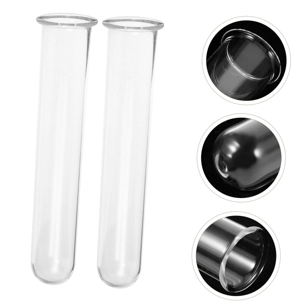 ifundom 4pcs Glass Test Tube Vase Flower Plant Decor for Hydroponic Water Tube Vase Terrarium Decor