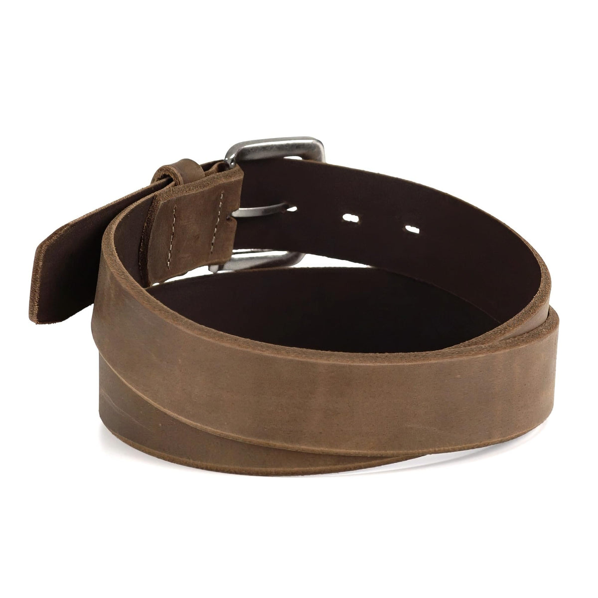 ARIAT Men's Embossed Logo Beveled-Edge Leather Belt, Medium Brown, 38