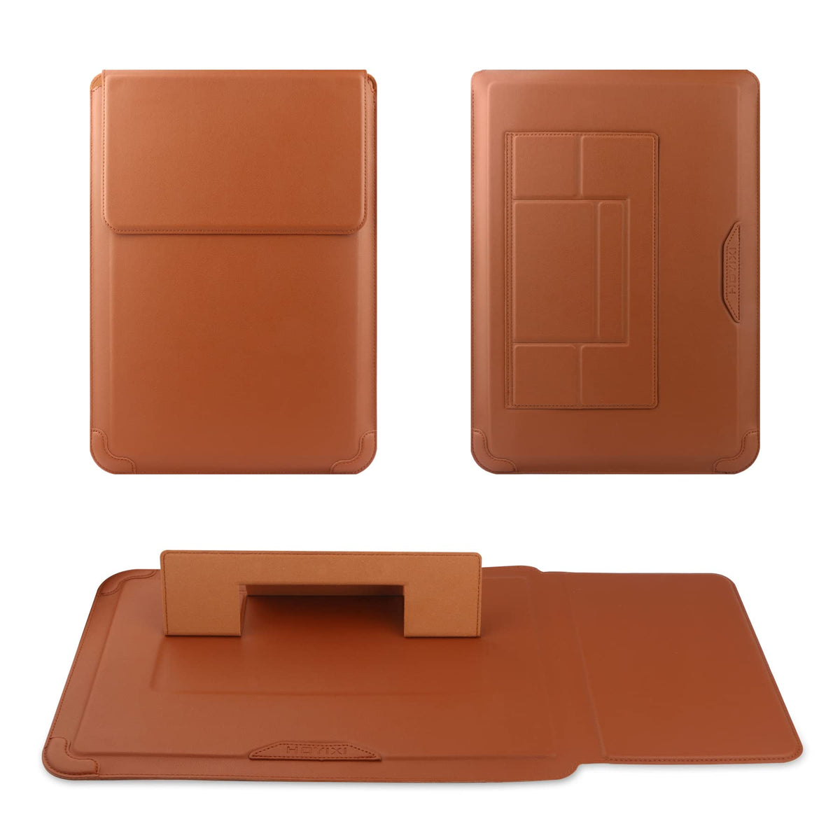 HoYiXi 15 16 Inch Laptop Sleeve Case Leather Bag for MacBook Pro 16 2021 & 2019/ASUS Vivobook 15/Huawei MateBook D15/HP 15.6" PC/MacBook Pro 15/Surface Laptop 3/Dell Inspiron 15/IdeaPad, Brown