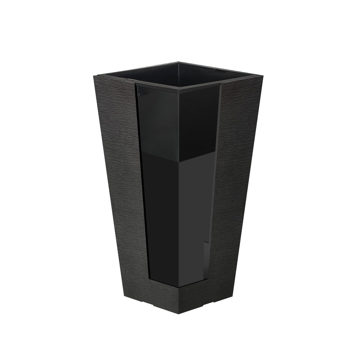 Kante 28 Inch Tall Planter Set of 2, Large Taper Planter for Outdoor Indoor Garden Patio Front Door (Black)