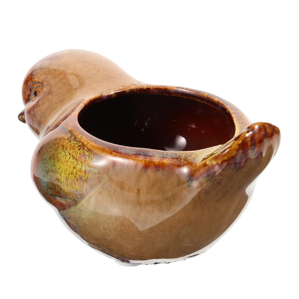 GAROZATION Ceramic Bird Shaped Succulent Planter Pot for Small Indoor Plants, Glazed Clay Material, Decorative Outdoor Garden Flower Pot, 1pcs Ceramic Planter
