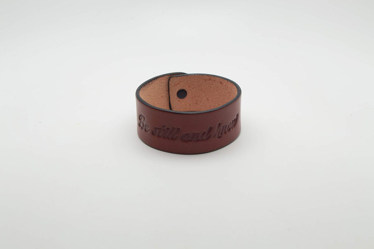 Realeather C4138-08 Medium Leather Wristbands with Snap Closure, Medium, Natural, 8-Pack
