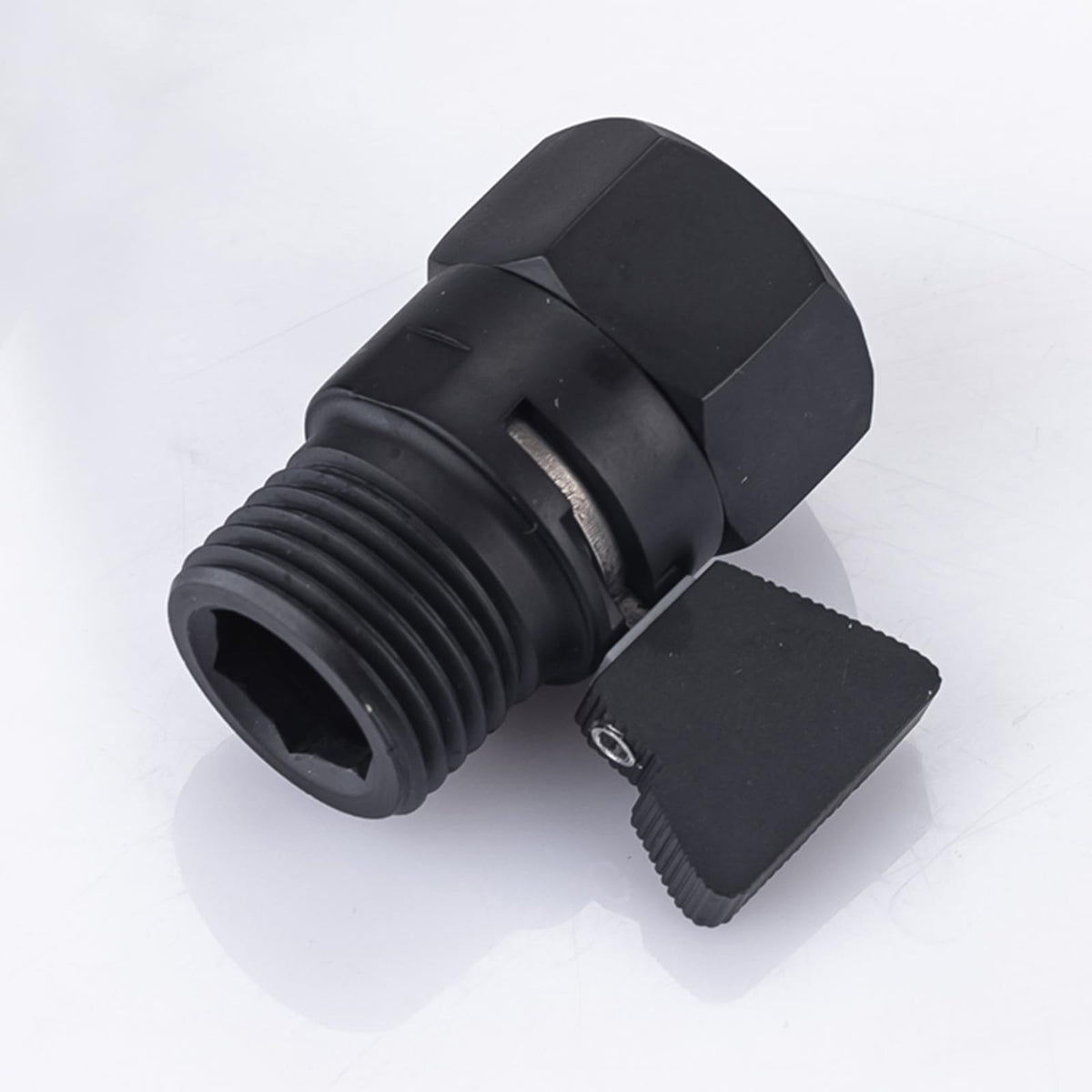 AZOS Brass Shut Off Valve, Water Flow Control Valve, Shower Head Shut Off Valve, Water Flow Control Valves G1/2 Pressure Regulator, Water Pressure Regulator in Black