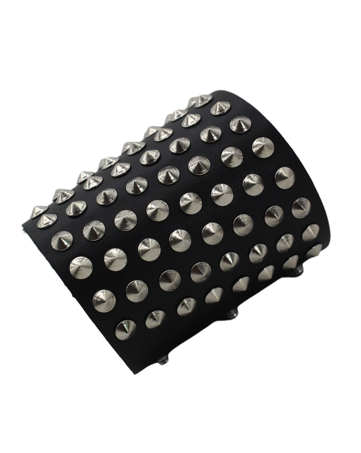 Scddboy Gothic Spike Studded Wrap Gauntlet Wristband for Men,Punk Leather Cuff Bracelet for Men