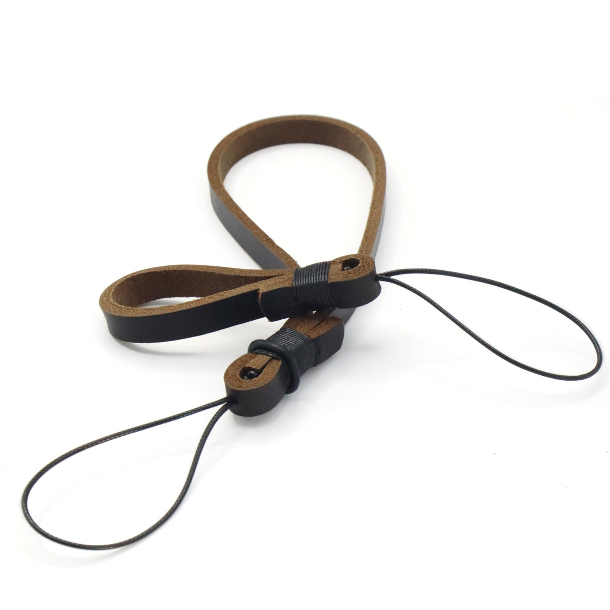 SNLxStudioz Genuine Leather Camera Wrist Strap for Fujifilm X100VI, Ricoh GR III - Hand Strap & Finger Loop Set (2-Pack) - Handmade Anti-Scratch Micro-Cord Lanyard for Compact Cameras