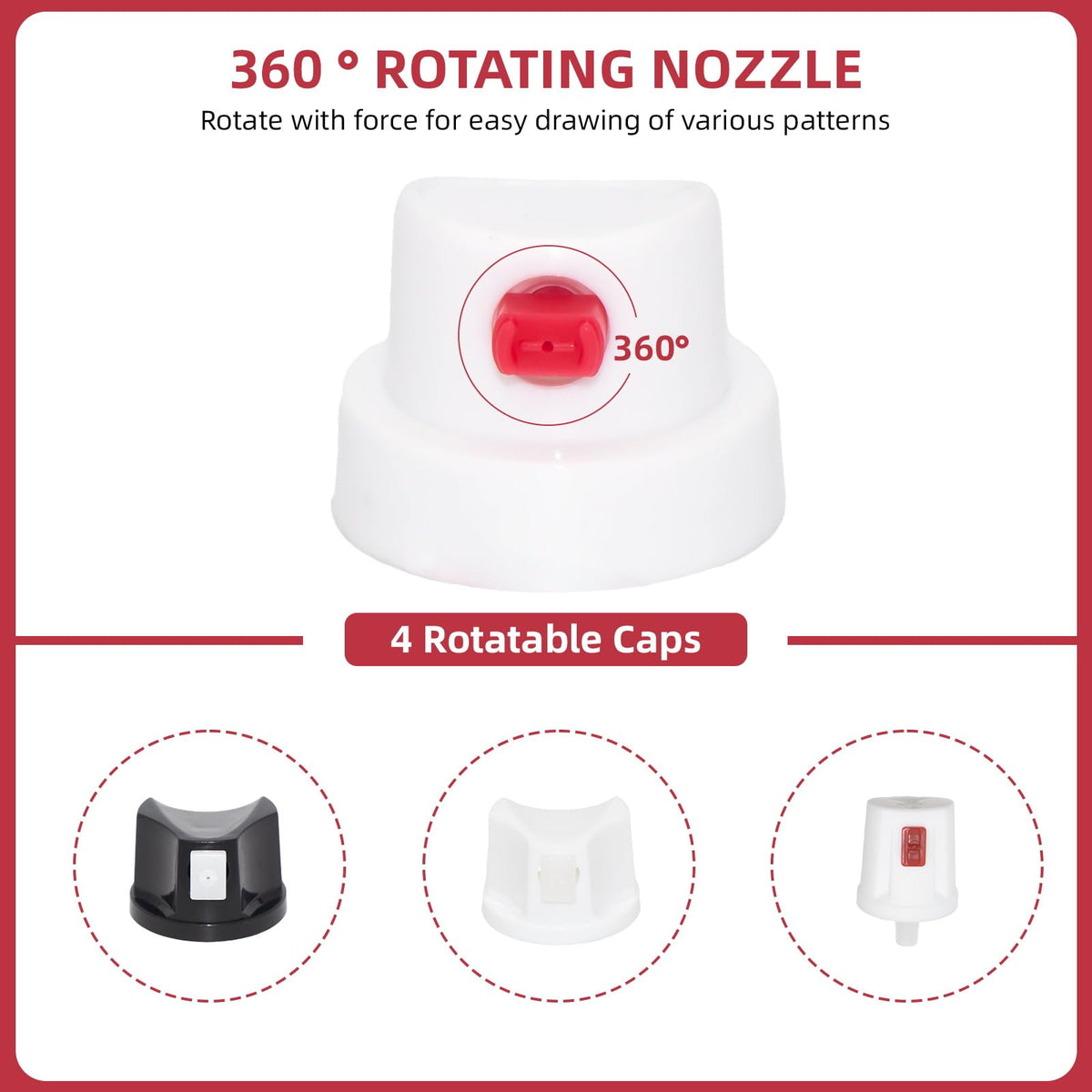 20PCS Spray Paint Caps & Nozzles Kit – Adapter Set for Male & Female Cans, Spray Can Nozzle, Spray Control Kit,Graffiti Spray Paint Caps,Bottle Nozzle Replacement