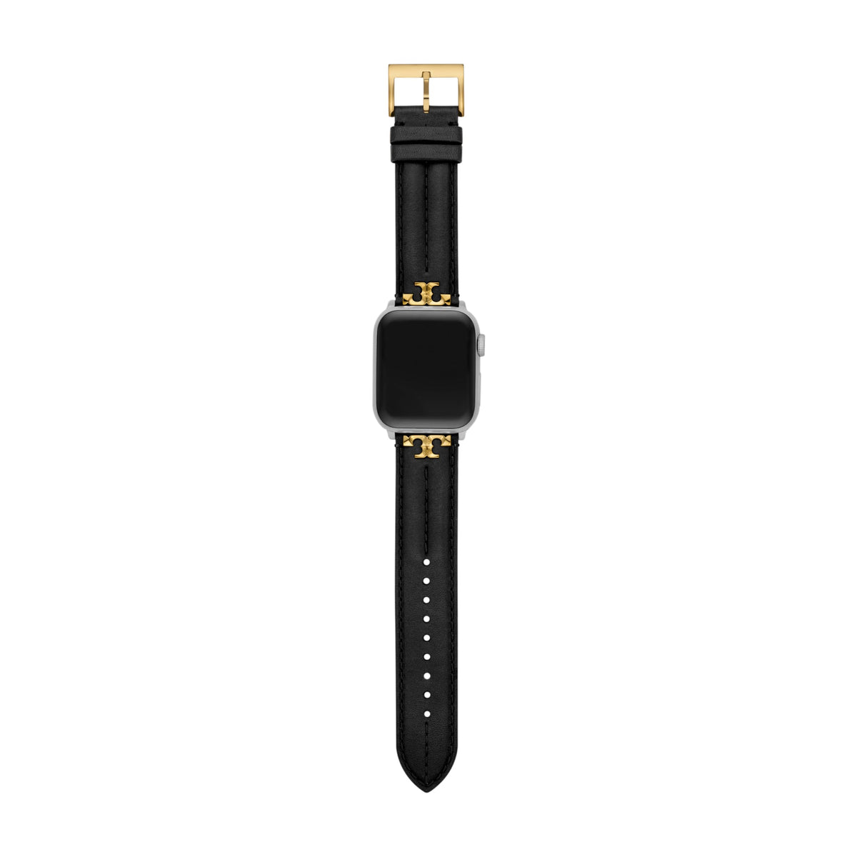 Tory Burch Women's Kira Black Leather Band for Apple Watch® (Model: TBS0107E)