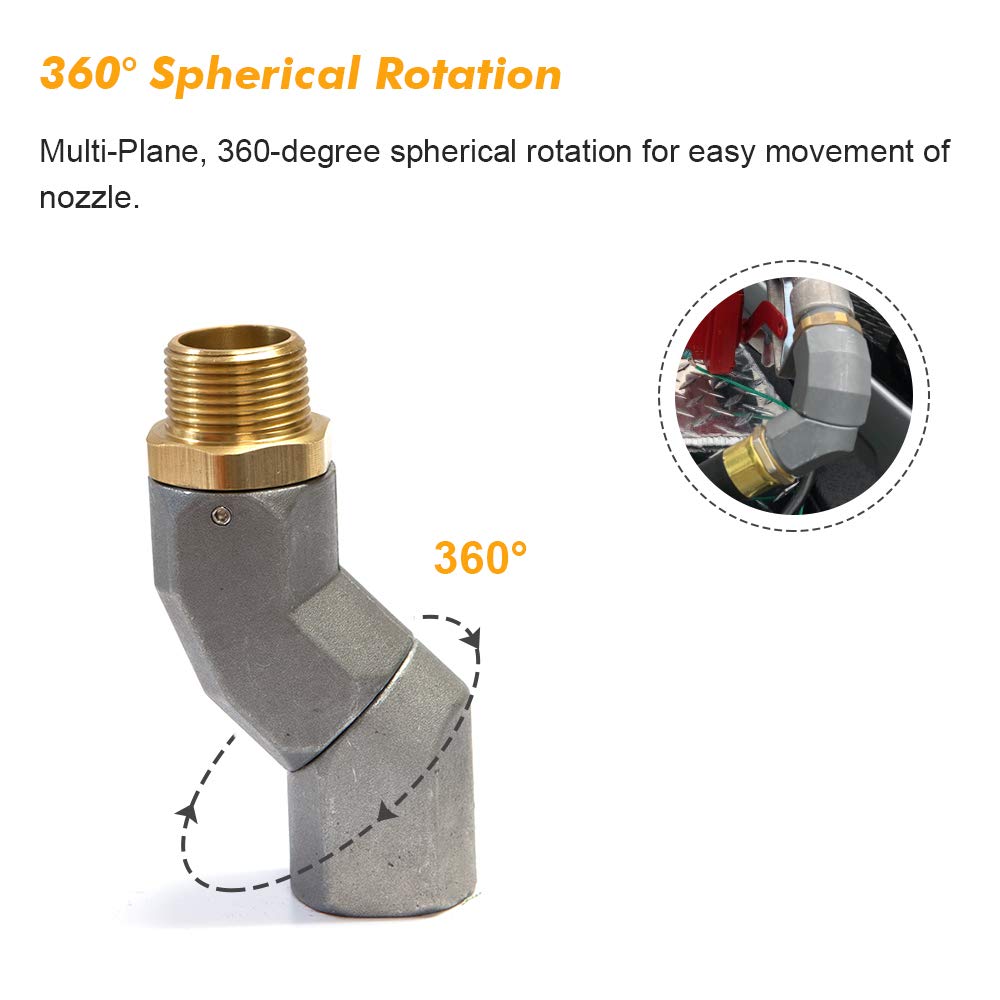 Apeixoto 3/4 Inch Fuel Swivel, Fuel Hose Swivel with 3/4'' NPT Connector Fuel Plane Swivel with 360 Roating Connector