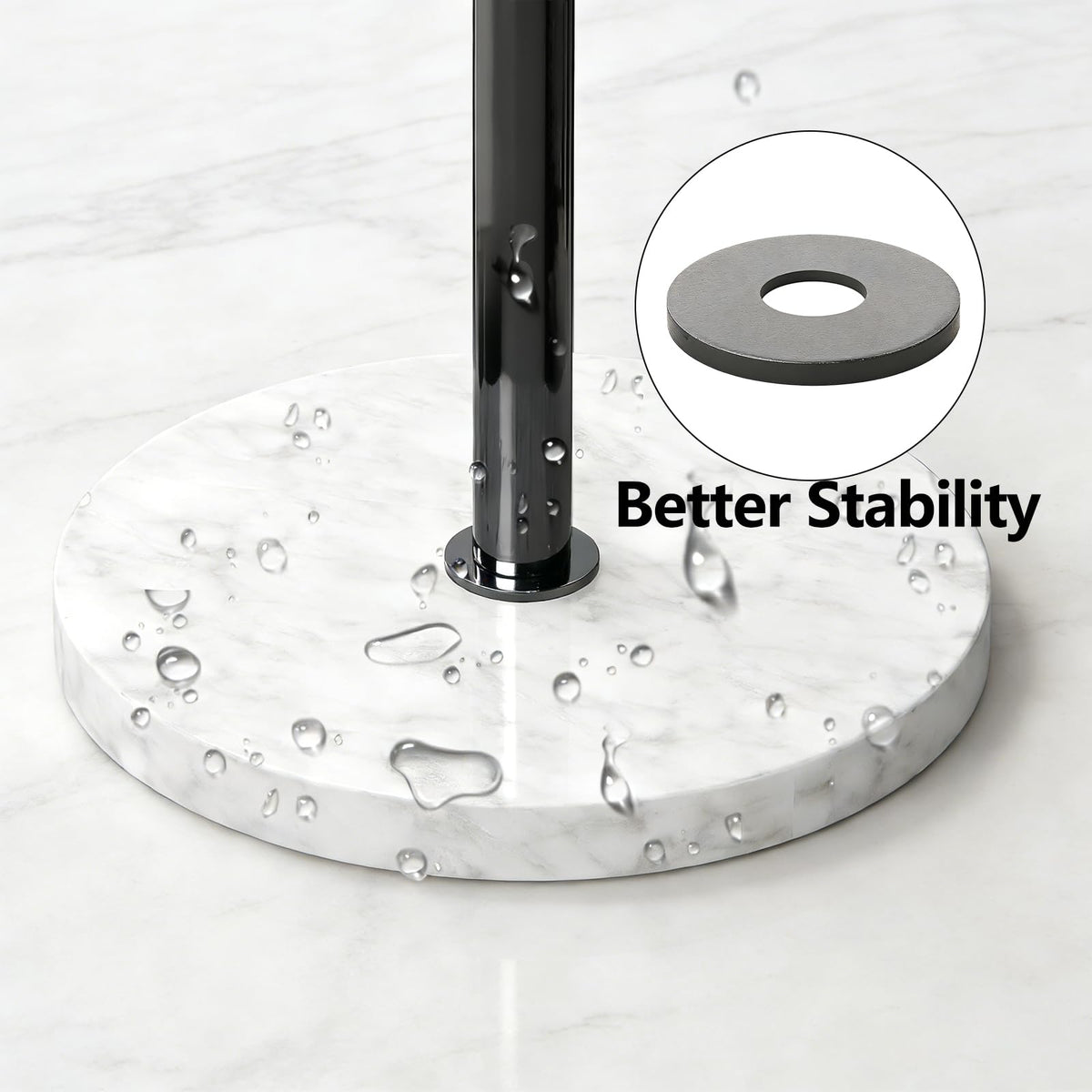 Gypie Marble Mug Holder Tree, 8 Hooks Coffee Cups Stand, New Upgraded Stable Mug Stand for Kitchen Counter Cabinet Cafe Black