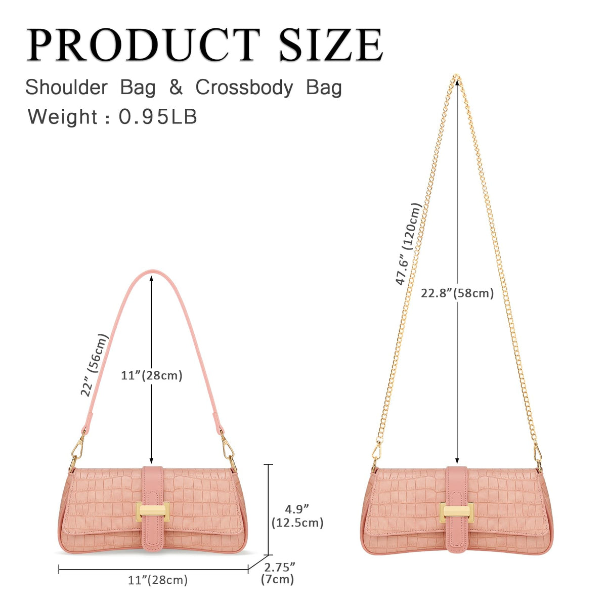 Shoulder Bag for Women Hobo Purses and Handbags Retro Clutch Underarm Purse, Pink