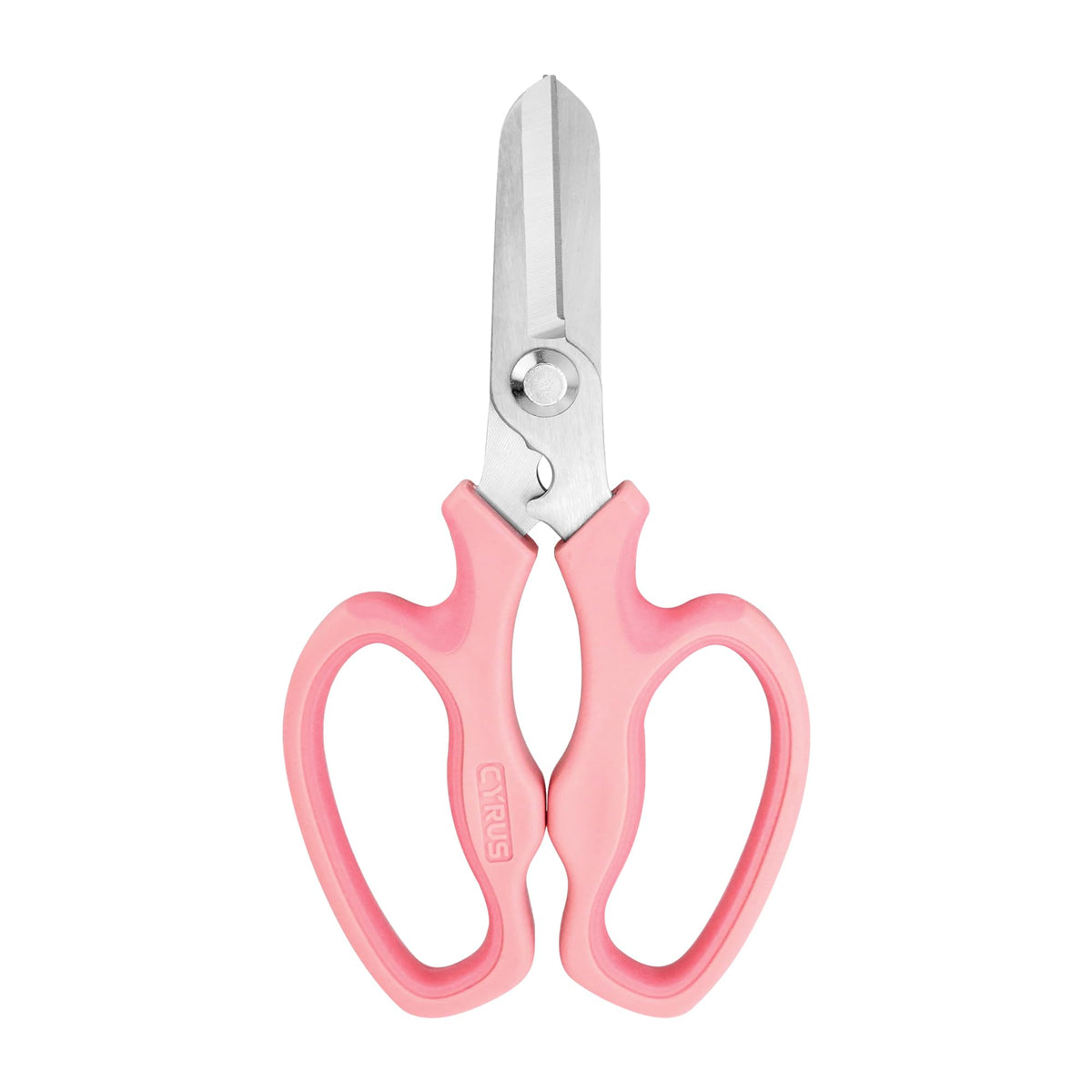 CYRUS Garden Shears Pruner Secateurs 7.5" Pruning Scissors with Integrated Stab Remover Flower Sharp Gardening hand tools Florist Bonsai Cutters Rose Snips Pink