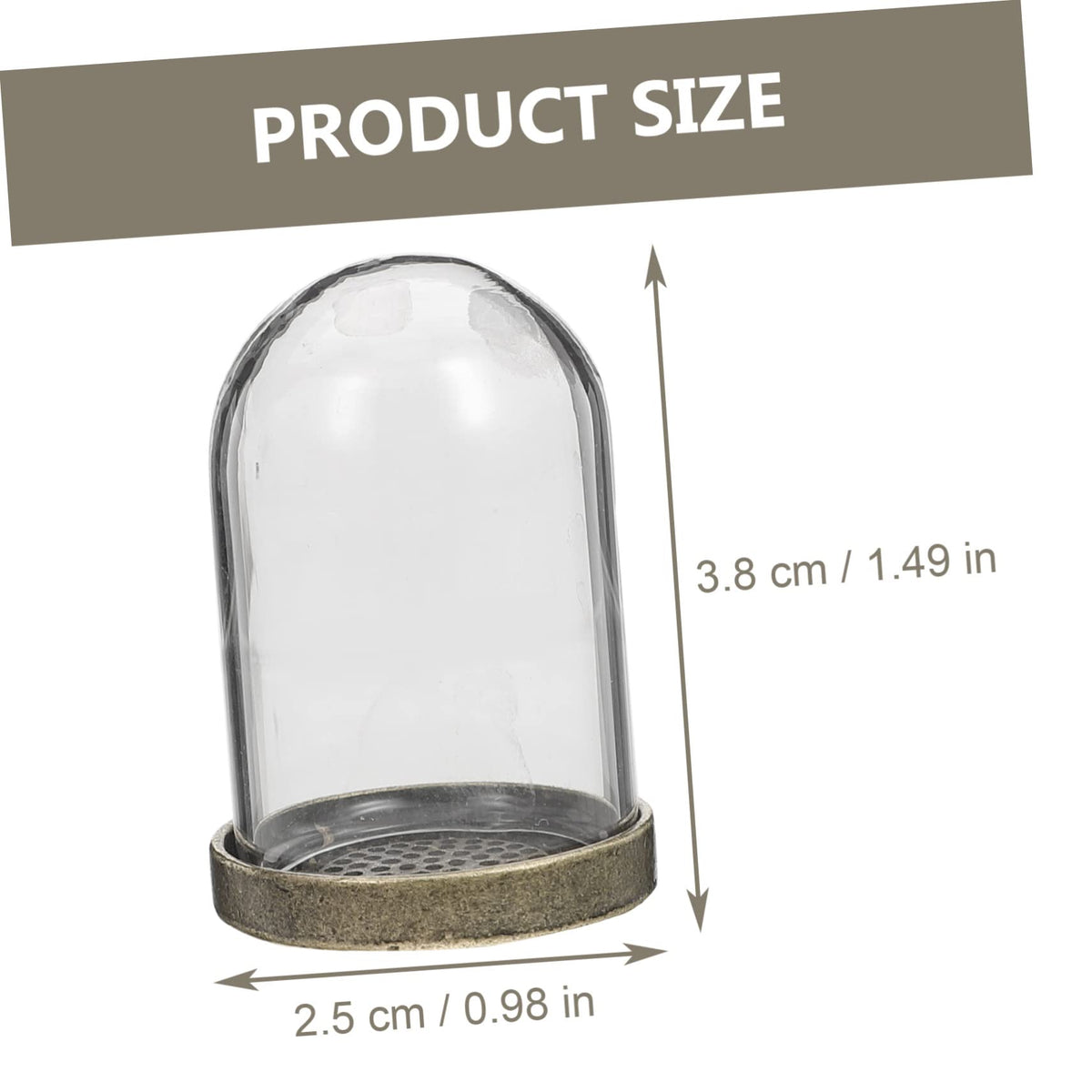 SEWOART 5sets Glass Terrarium Container Landscape Kit Dome and Base for Home Decor and Plant Display