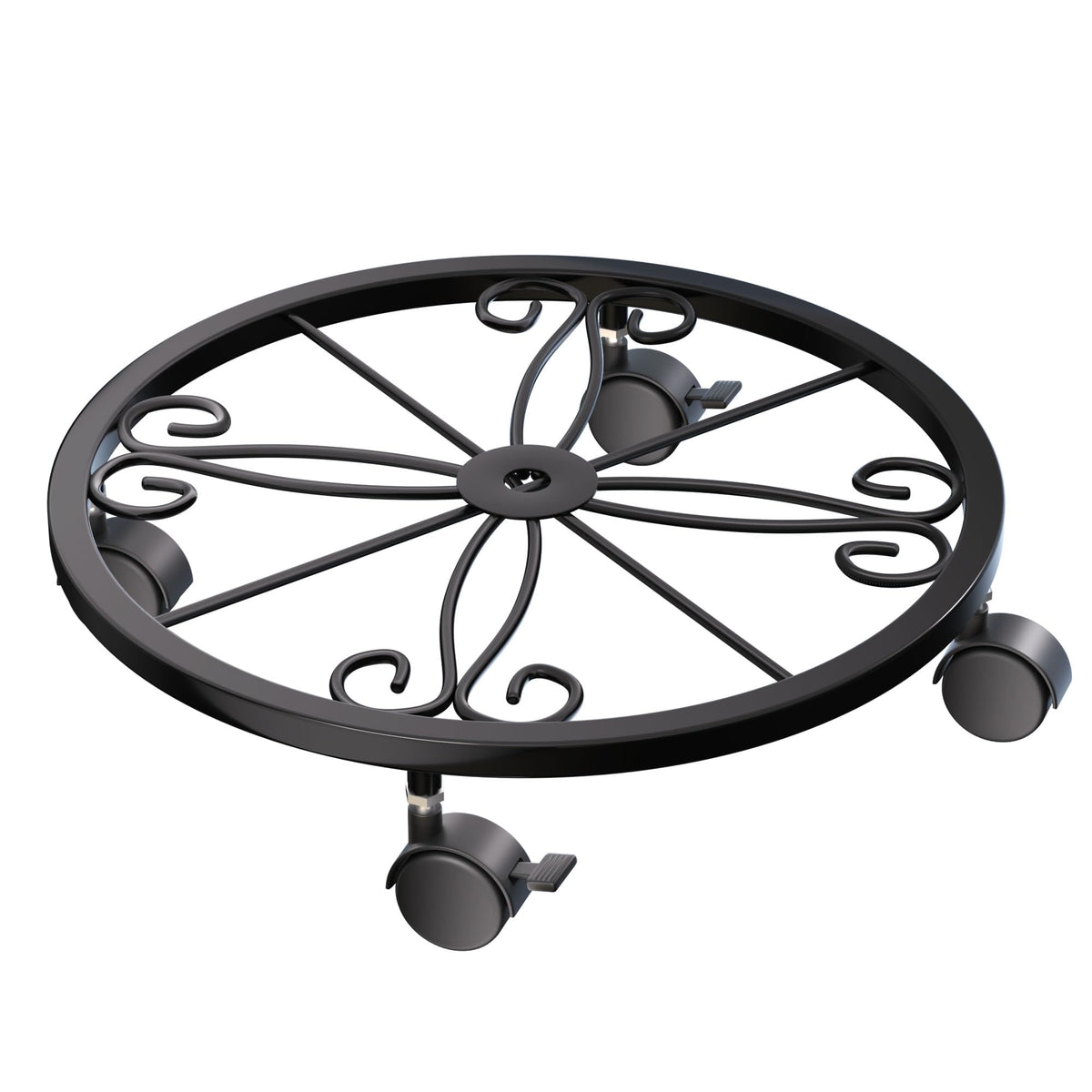 KOOKASHOP 10" Plant Caddy with Wheels, 1 Pack Plant Stand with Wheels, 360° Lockable Plant Rollers Plant Dolly, Plant Tray with Casters for Indoor and Outdoor.