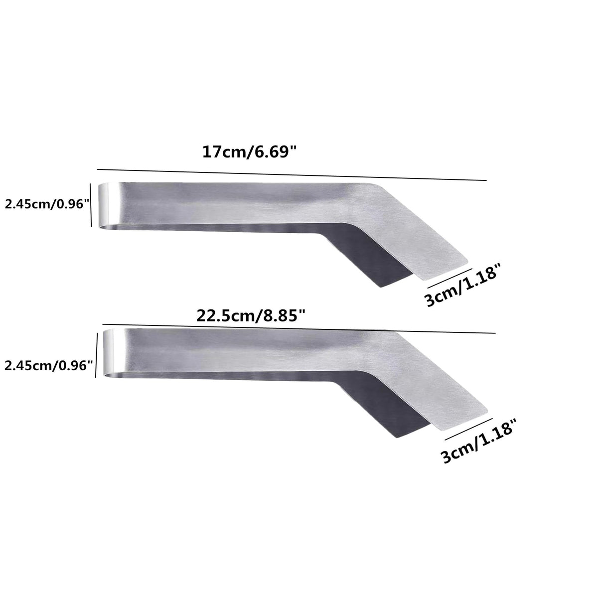 alblinsy 2 Pcs Seedling Transplanting Tongs, 6.7/8.7 inch Stainless Steel Gardening Remove Seedling Starters, Seedling Remove Pliers for Reducing Root Damage