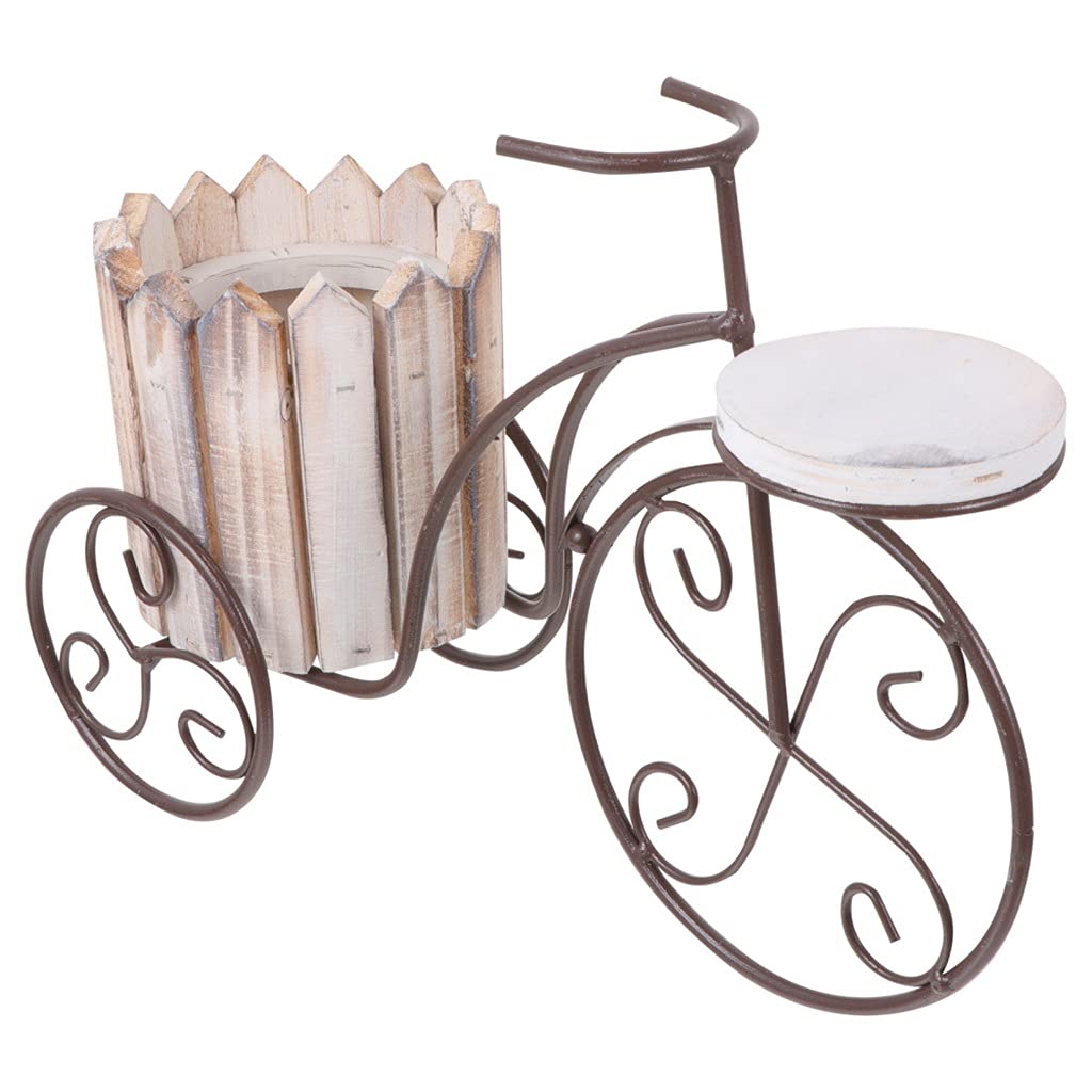 WZWTYSM plant standWrought Iron Plant Stand Rustic Style Flower Pot Cart Holder Flower Basket