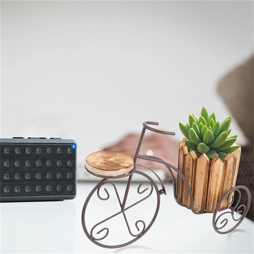 GHJUMKFDF Plant standWrought Iron Plant Stand Rustic Style Flower Pot Cart Holder Flower Basket