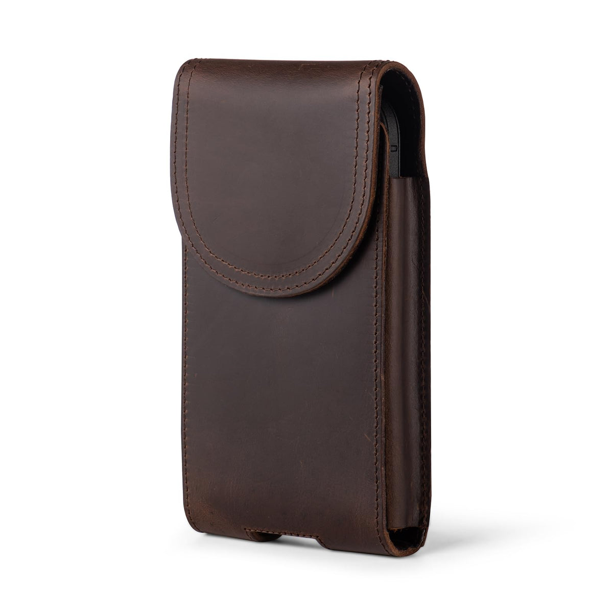 Hengwin Top Grain Leather Cell Phone Holster for Belt, Belt Pouch with Magnetic Closure Belt Clip/Loop, Phone Holder Belt Case Fit for iPhone 17 Pro Max 16 Pro Max Samsung Galaxy S26 Ultra (Coffee)