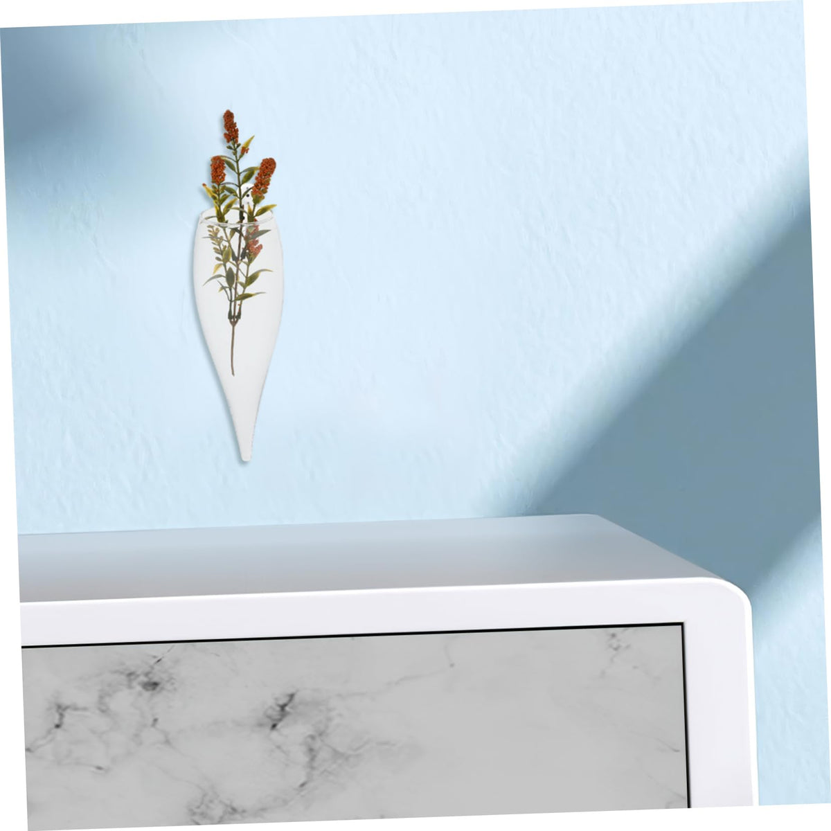 Luxshiny Wall Mounted Glass Flower Planter Transparent Terrarium Vase for Hydroponic Plants Fish Tank Versatile Home Decor for Bathroom Living Room Office