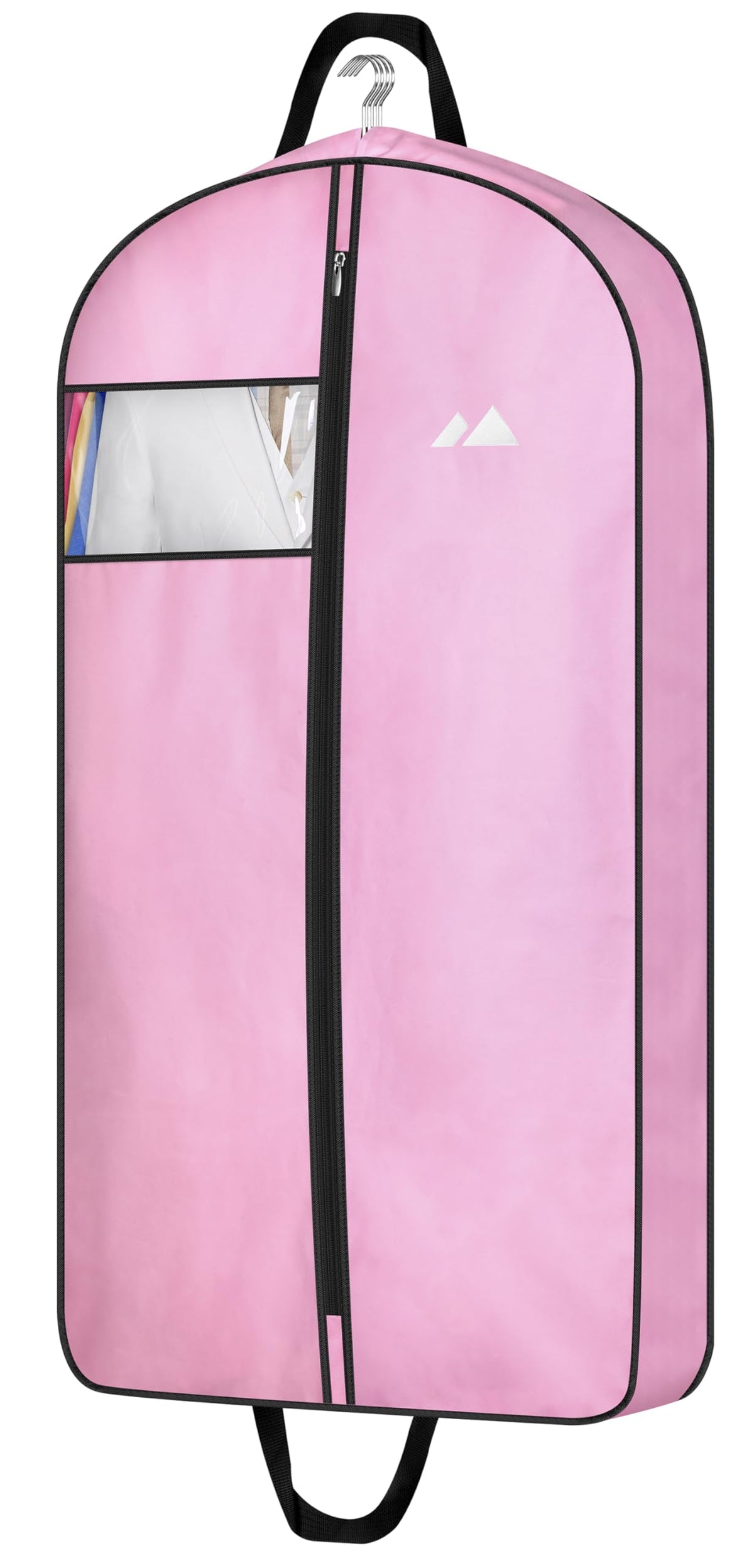 MISSLO 43" Pink Garment Bags for Travel for Women Waterproof Oxford Fabric Suit Bags for Closet Storage Dress Cover Hanging Clothes Bag
