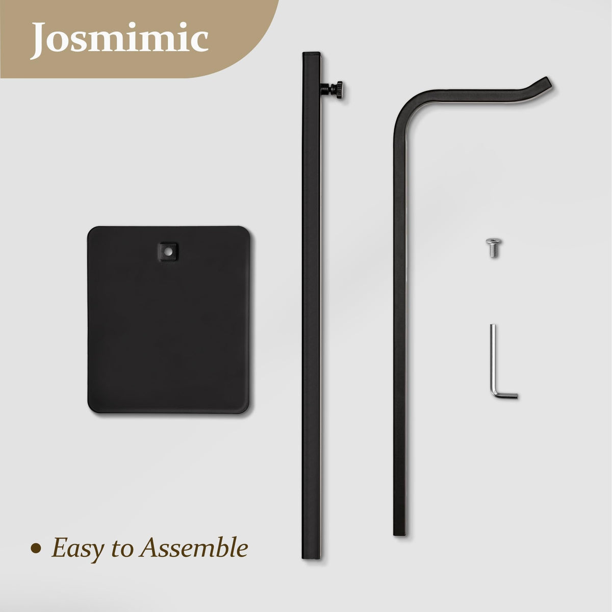 Josmimic 3 Pack Purse Holder Handbag Display Stand: Hanger Rack Showing Bags, Purses, and Wreath, Adjustable Black Hook Stand for Tabletop, Closet, Desk, and Retail Use for Vendors