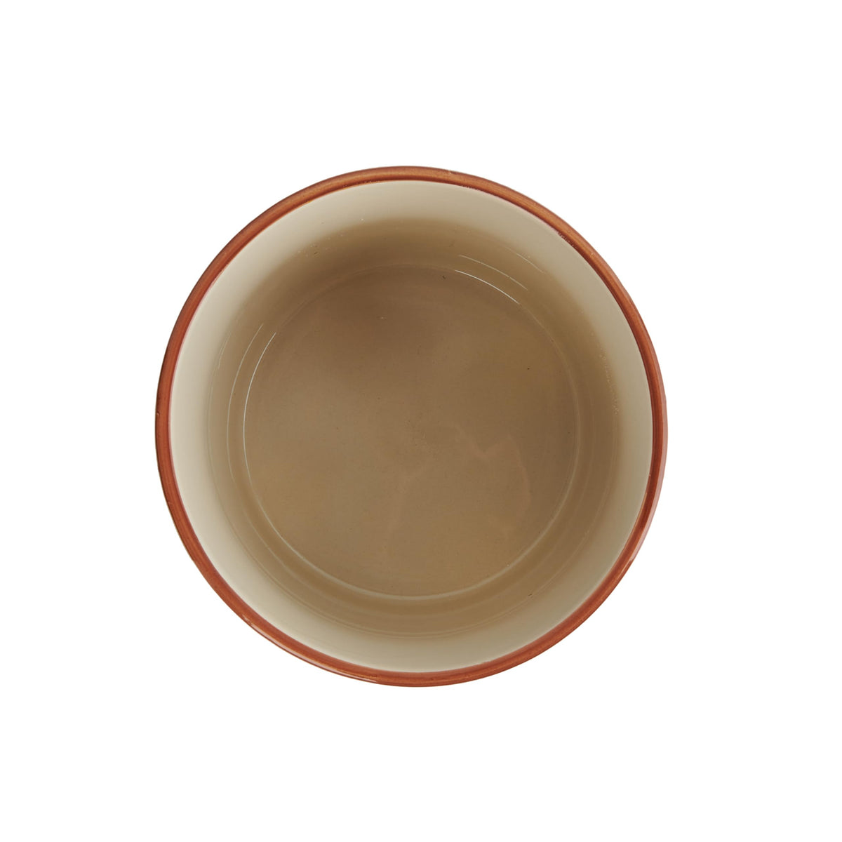 Creative Co-Op Footed Stoneware Planter with Abstract Print, Rust and White