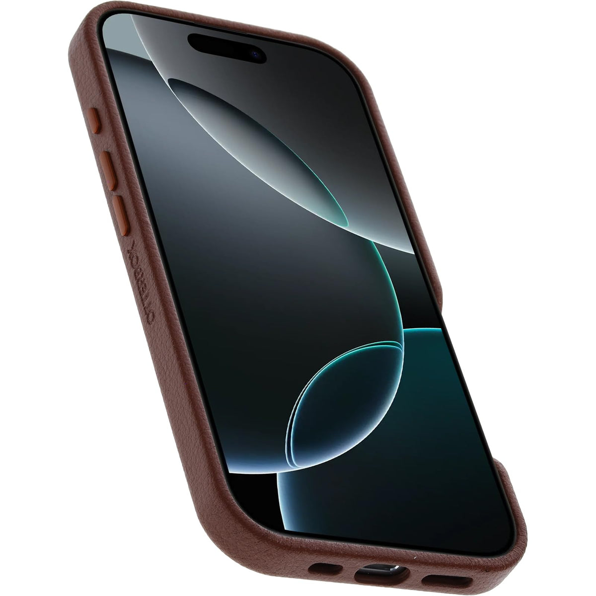 OtterBox iPhone 16 Pro Symmetry Series Cactus Leather for MagSafe - Rich Adobe Brown - Ultra-Thin, Sleek iPhone Case, Premium iPhone Case, MagSafe Compatible
