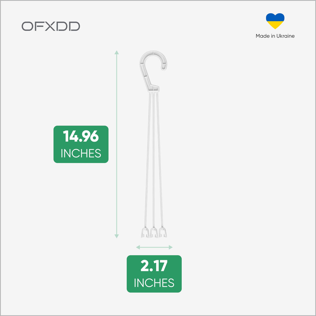 OFXDD Plant Pot Hangers - Pack of 4 - Plastic Flower Baskets Hanging - Decorative Garden Plants Pots with Hook - Outdoor Basket Hanger