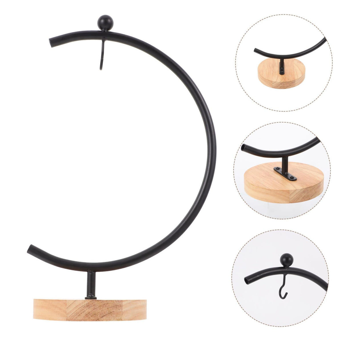 BESPORTBLE Ornament Display Stand Ornament Stand Holder Iron Pothook Stand for Hanging Glass Globe Air Plants Terrarium Ornament and Home Wedding Decoration