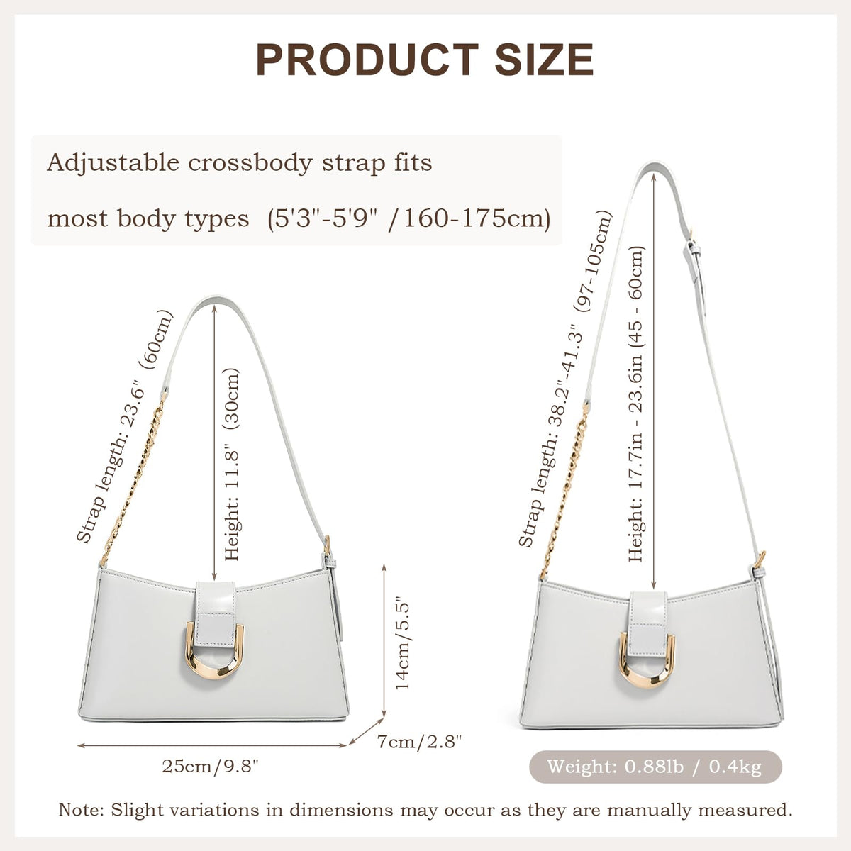 MFFOR Leather Purses for Women, Shoulder Handbags, Small Crossbody Bag