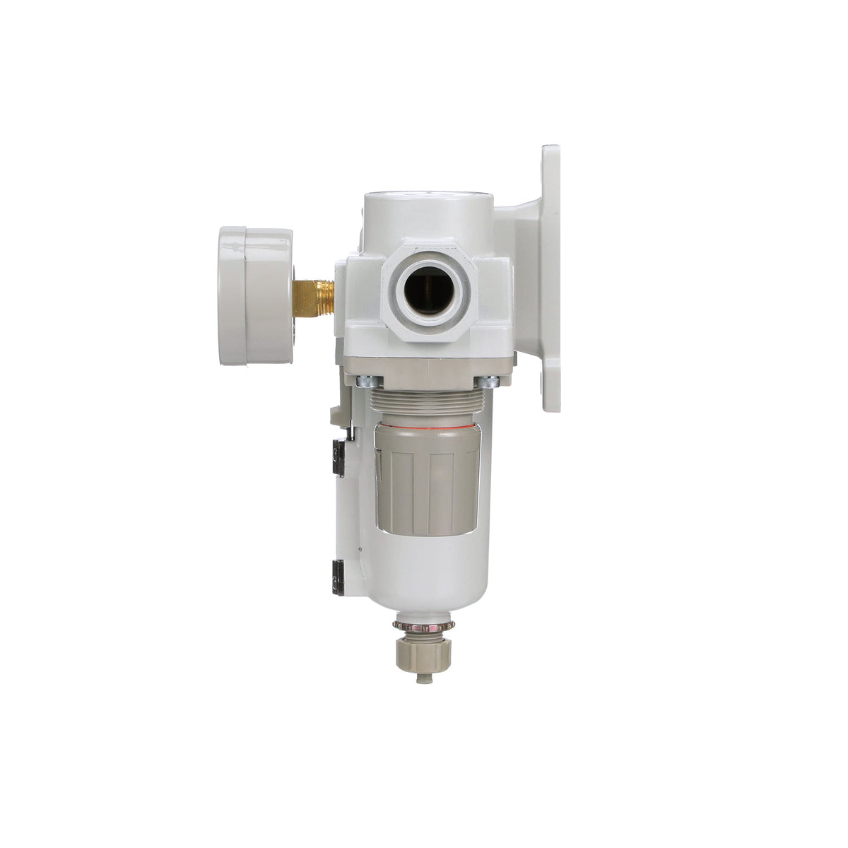PneumaticPlus SAU420-N04G-MEP Compressed Air Filter Regulator Combo 1/2" NPT - Metal Bowl, Manual Drain, Bracket, Gauge