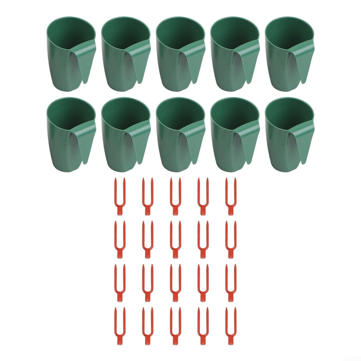Shophubio Strawberry Rooting Kit, Plant Propagation Cups with Forks for Efficient Transplanting and Space Saving Indoor Outdoor Garden Greenhouse Use(Small)