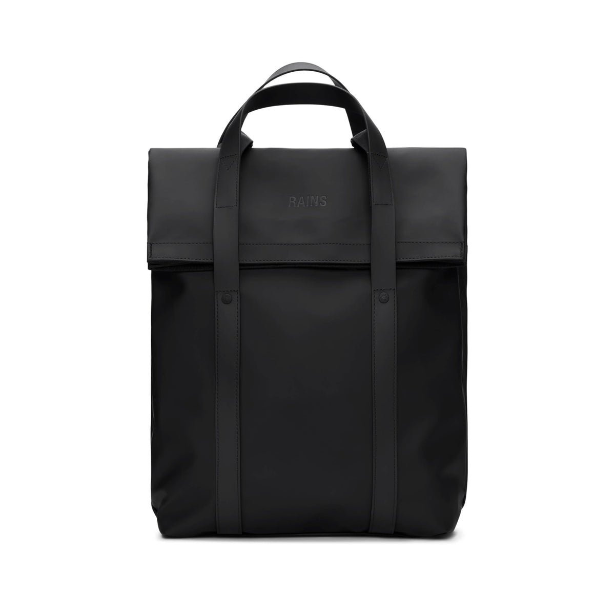 RAINS 2 Way Tote Backpack, Unisex for Men and Women, Black – Fits 16″ Laptop, Waterproof Commuter Backpack