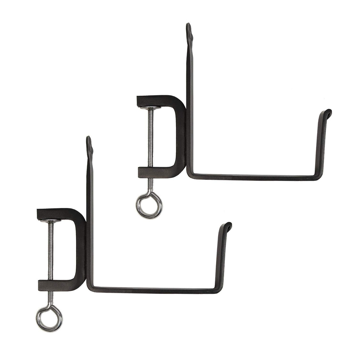 Achla Designs SFB-01C Clamp-On Flower Box, 6" Deck Bracket, Black
