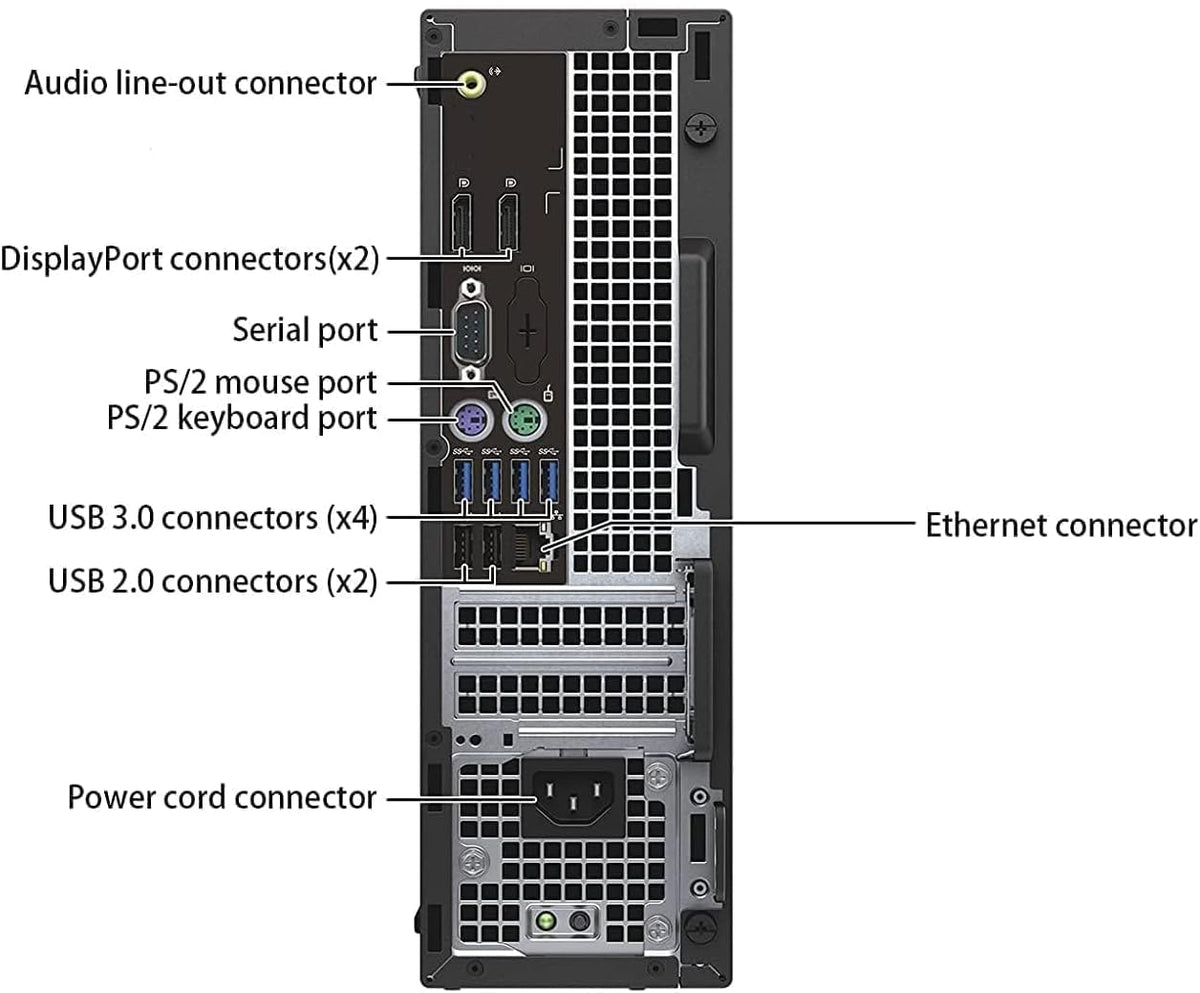 Dell OptiPlex 7040 SFF Desktop Computer PC, Windows 11 Pro, Core i5-6500, 8GB RAM, 256GB SSD, USB WiFi, USB Bluetooth, Mouse and Keyboard (Renewed)