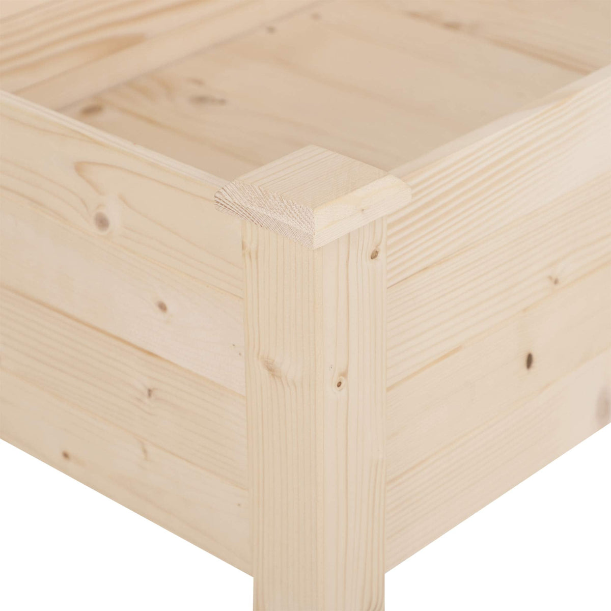 Outsunny Raised Garden Bed with Legs, 48" x 22" x 30", Elevated Wooden Planter Box, Self-Draining with Bed Liner for Vegetables, Herbs, and Flowers Backyard, Patio, Balcony Use, Natural