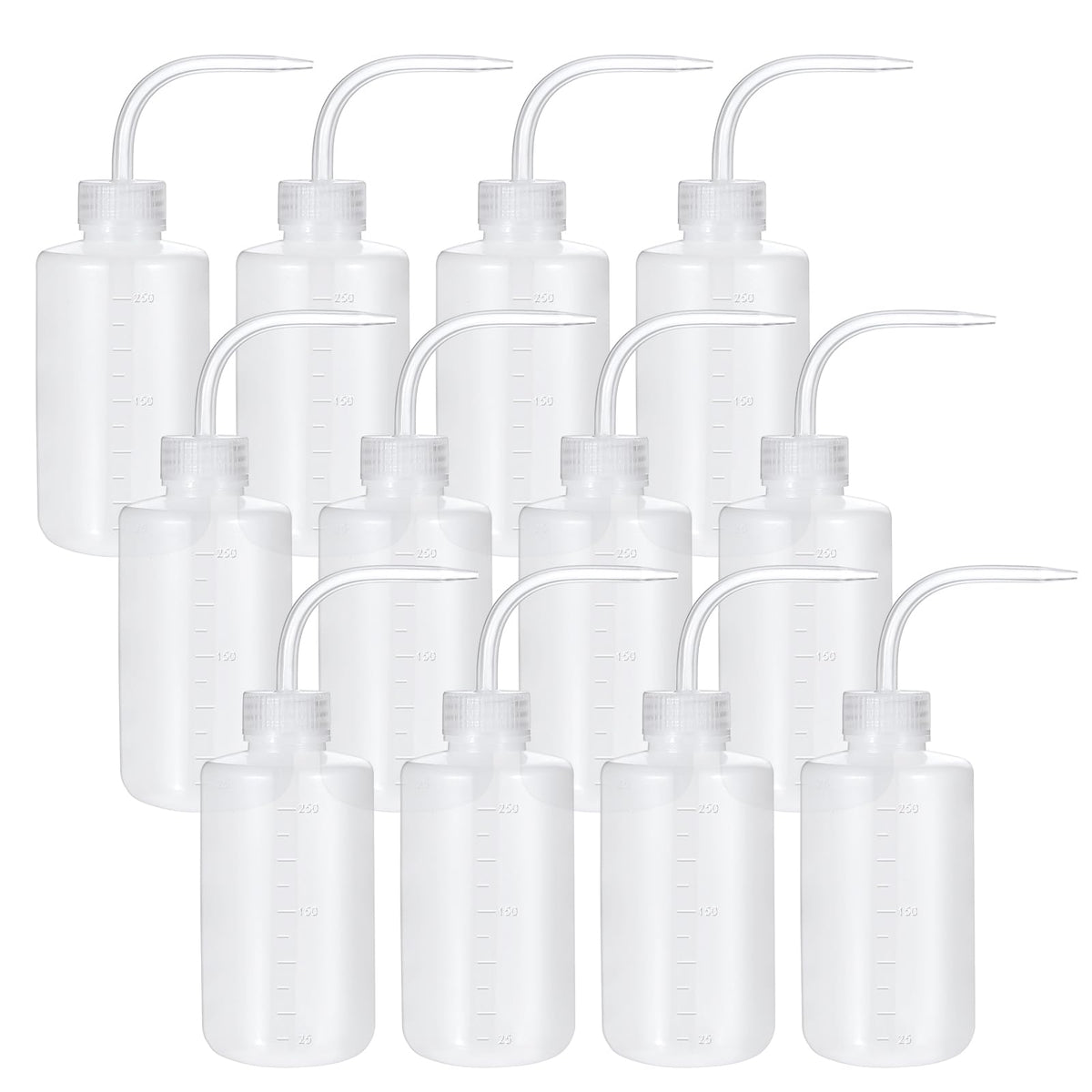 12 Pcs 250ml Plastic Safety Wash Bottles, 8oz, Multipurpose: Watering Plants, Cleaning Tools, Labware, Experiments Ustils