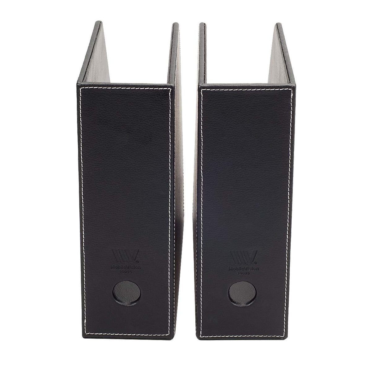 MobileVision Executive Leather Vertical File Folder Holder & Office Product Organizer, Store Files, Magazines, Notepads, Books and more, 2 Pack Combo Set