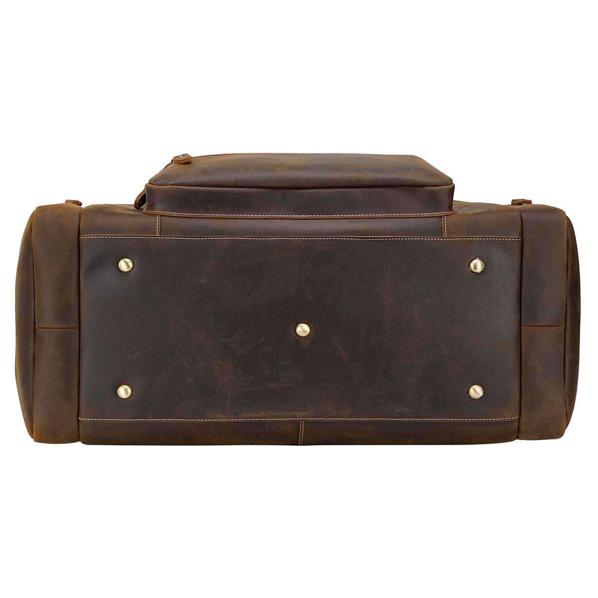 Polare 26" Full Grain Cowhide Leather Gym Duffle Weekender Overnight Travel Duffel Bag For Men 62L