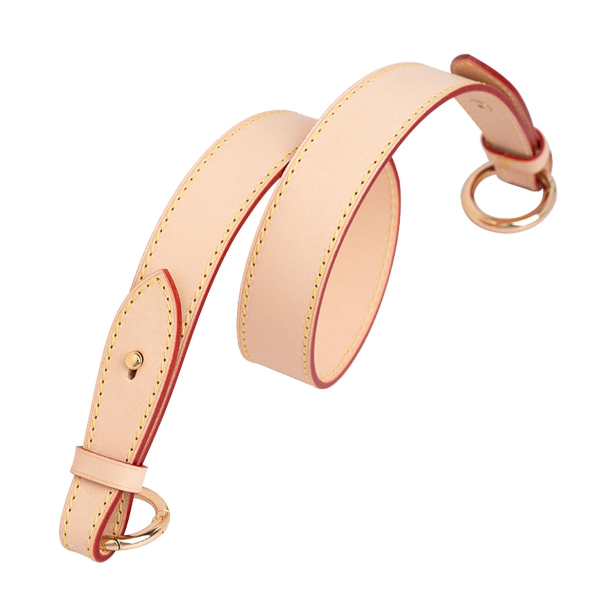 KIYOMIL Genuine Vachetta Leather Shoulder Bag Strap Replacement for Graceful Handbag(APRICOT-Length:25.6in)