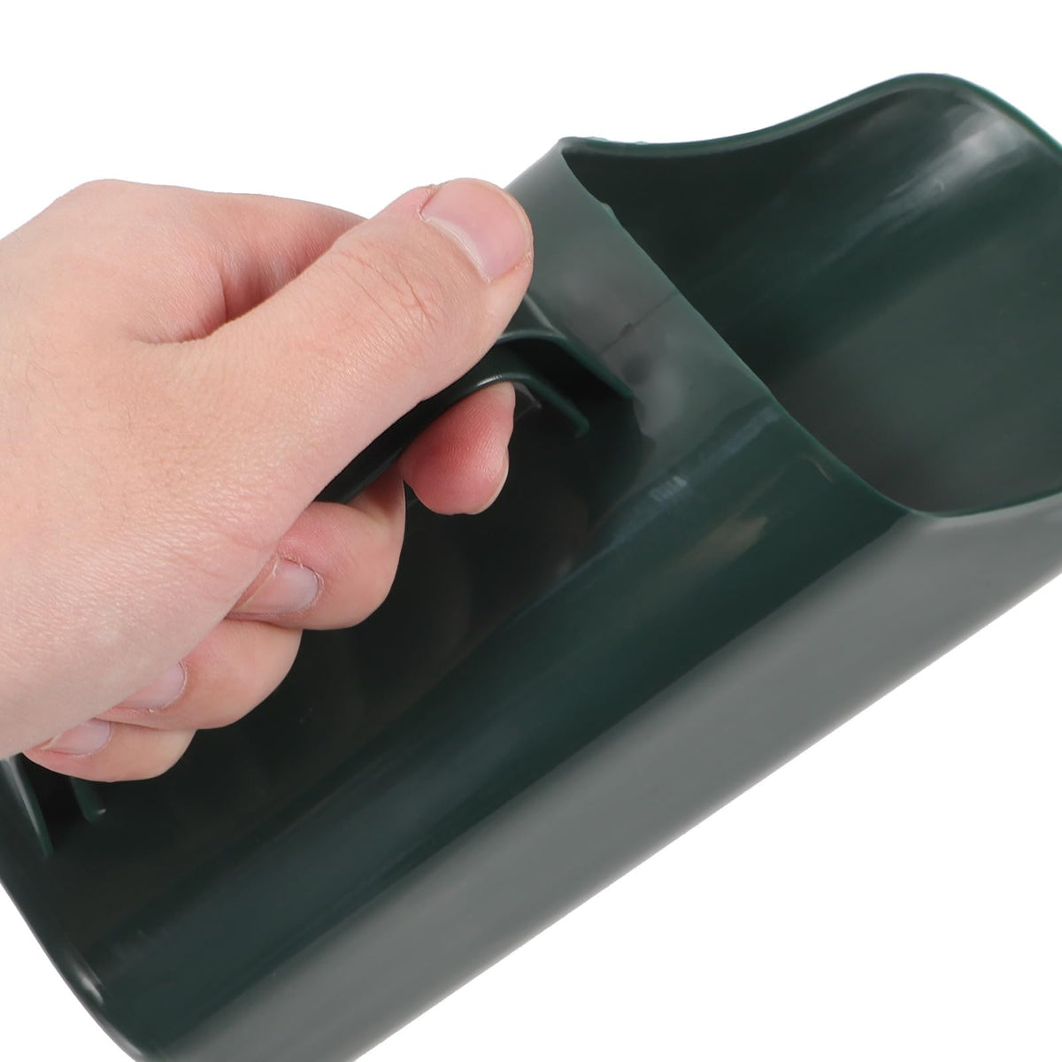 GAROZATION Multifunctional Garden Soil Scoop Shovel for Planting and Bonsai Portable Hand Soil Scooper with Large Military Green Plastic Bucket Suitable for Potting