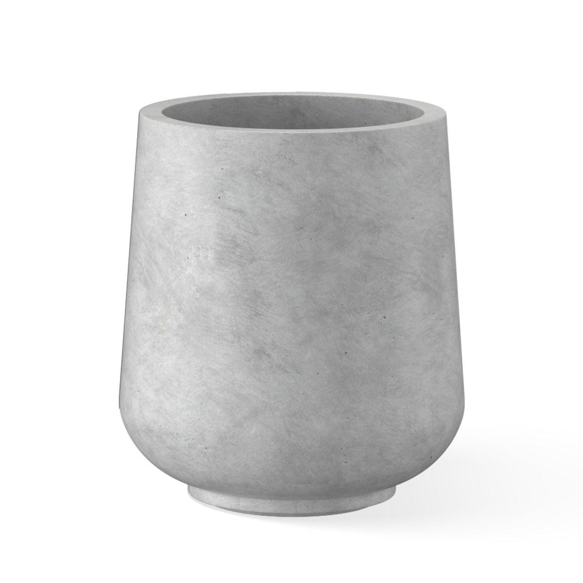Kante 11.6" Dia Round Concrete Planter, Outdoor Indoor Large Plant Pots Containers with Drainage Hole and Rubber Plug for Home Garden Patio, Natural Concrete