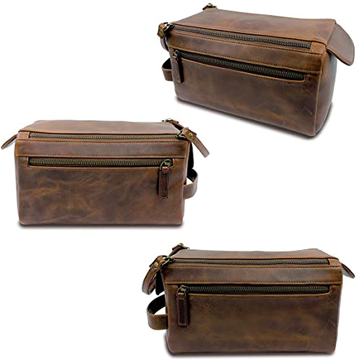 LEATHER DUFFEL WITH TOILETRY BAG TRVELLING COMPLETE COMBO WITH NICE TOILETRY AND GREAT DUFFEL