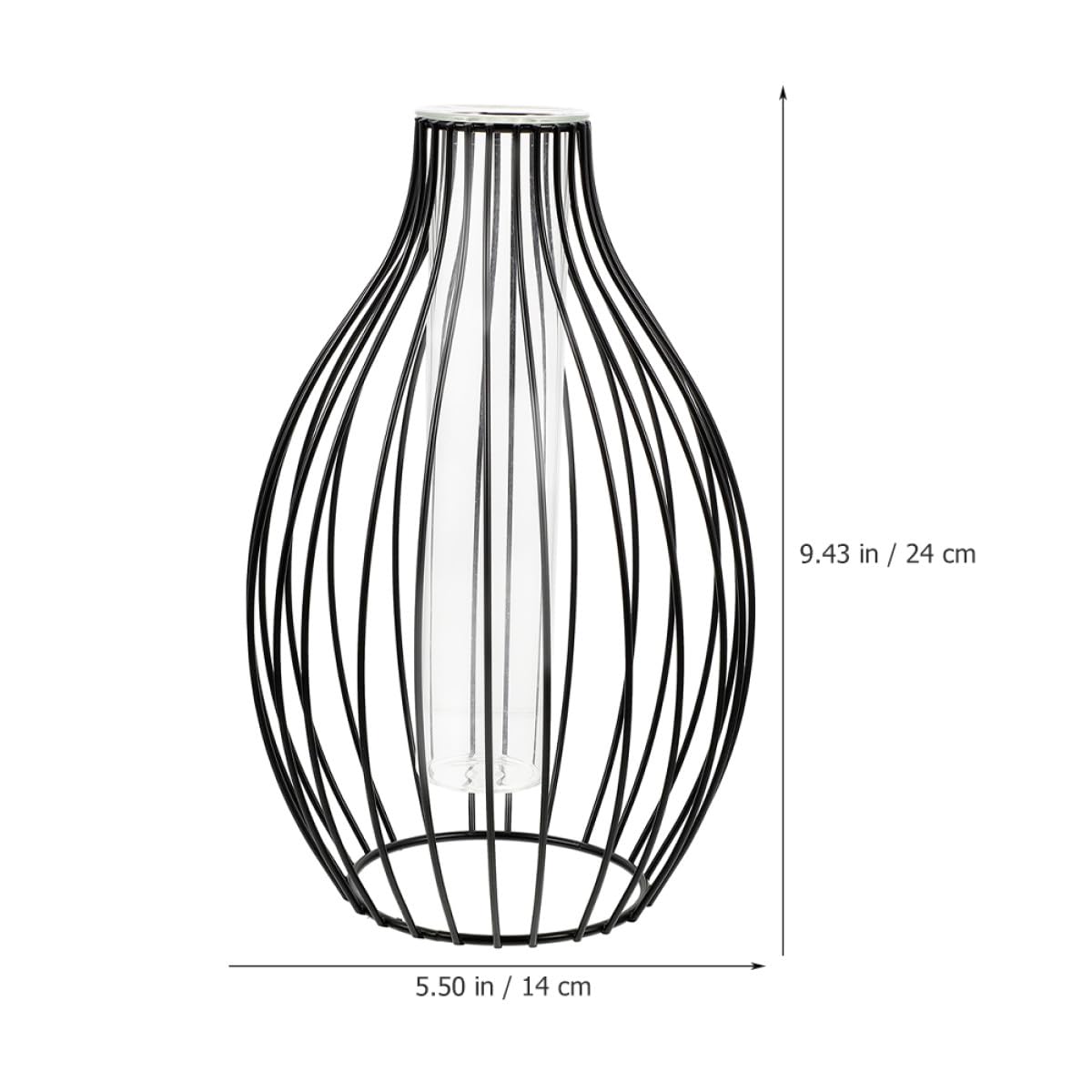 DOITOOL Glass Propagation Station Hydroponic Planter with Hollow Iron Frame and Glass Tubes, Small Terrarium Plant Holder for Home Desk Decoration