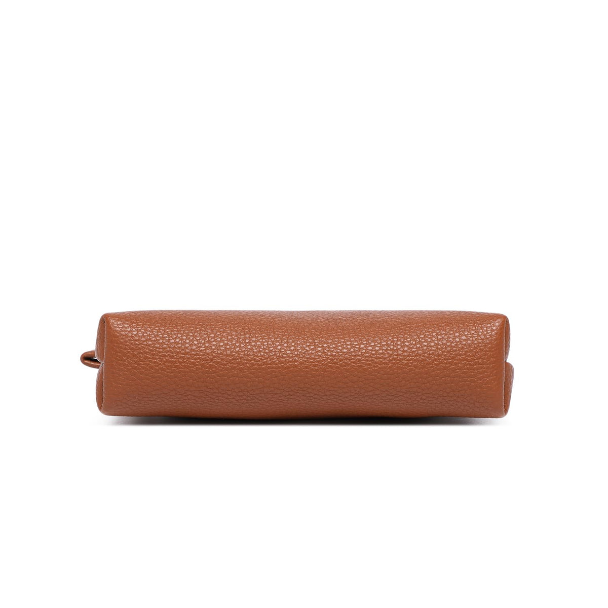 YONBEN PU Leather Small Makeup Bag for Women Cosmetic Bag Organizer with 2 Inner Pockets Zipper Pouch(Pu/Saddle Brown)