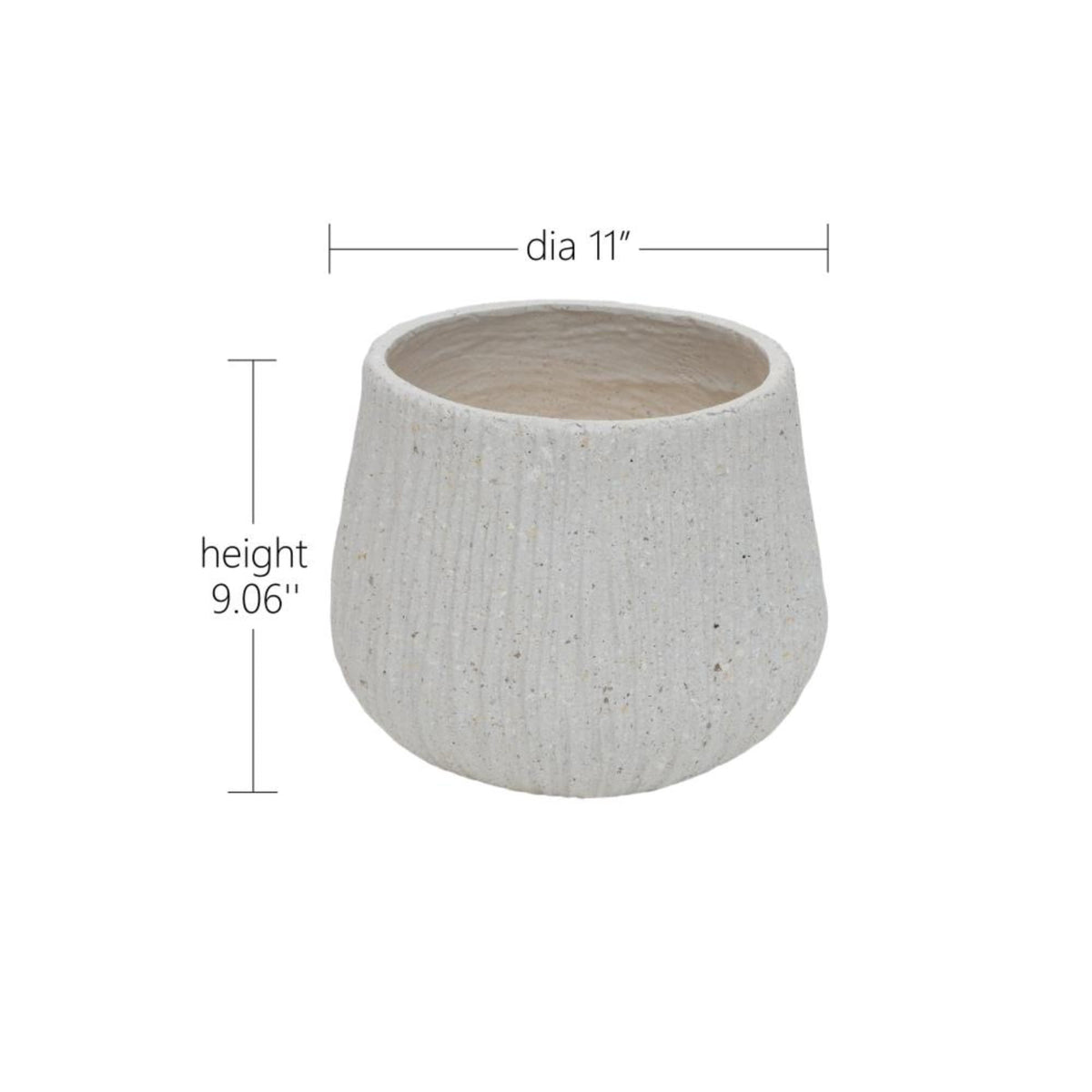 WEALTHOUSE Large Round Modern Planter for Indoor Outdoor Plants with Drainage Holes Lightweight Cement Texture Pot Home Garden Patio Decor Magnesium Oxide Construction