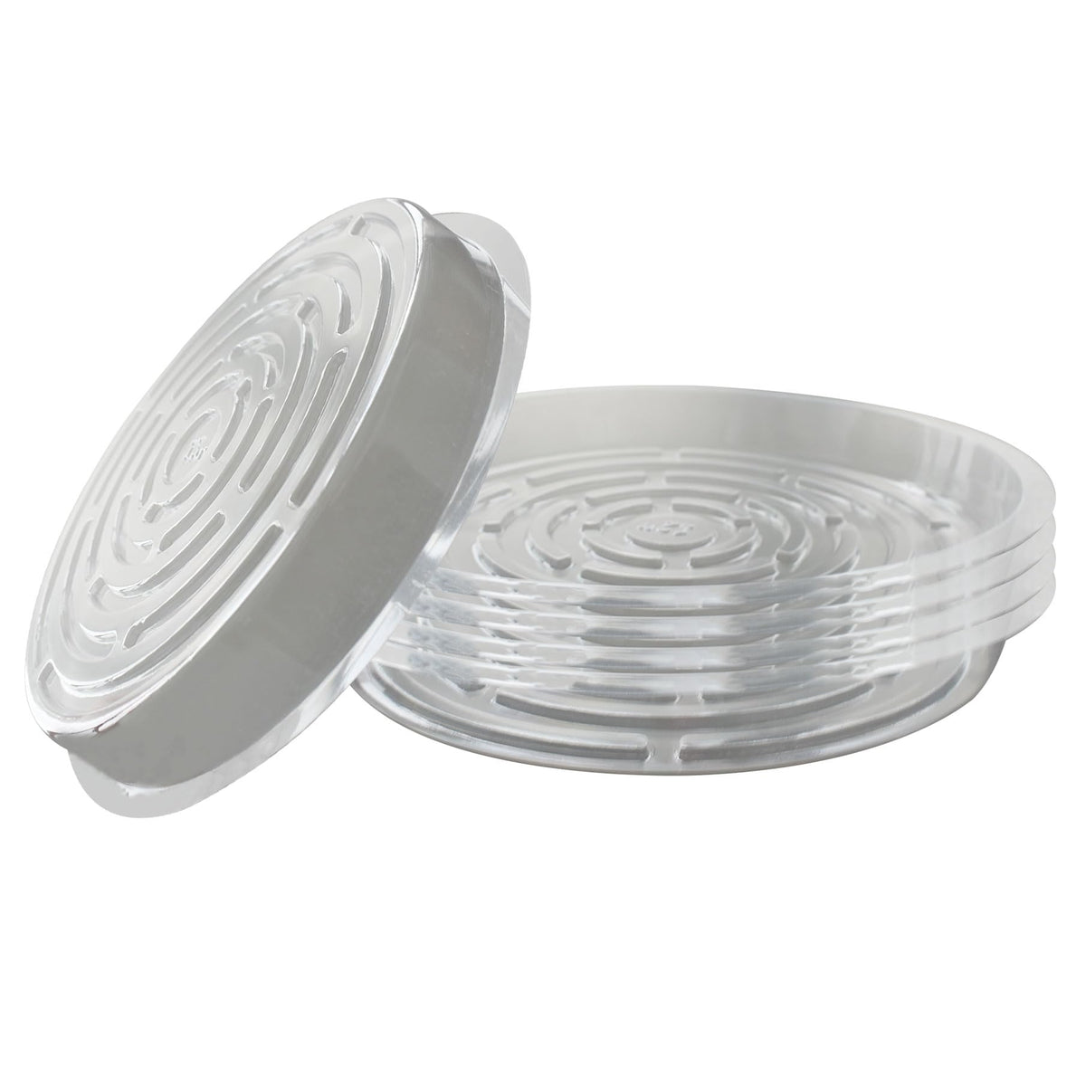 labworkauto 5 Pieces of Clear Thick Plastic Heavy Duty Sturdy Plant Saucer Drip Trays Replacement for pots