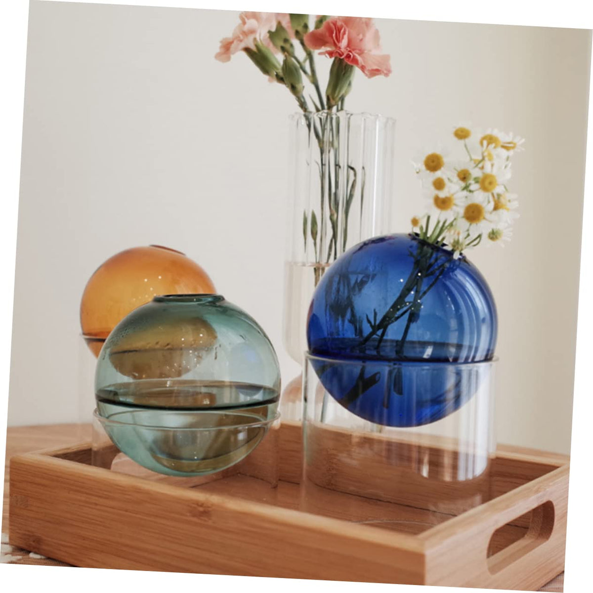 LIFKICH Hydroponic Glass Plant Terrarium Creative Flower Vase Home Decor Centerpiece Vase for Flowers