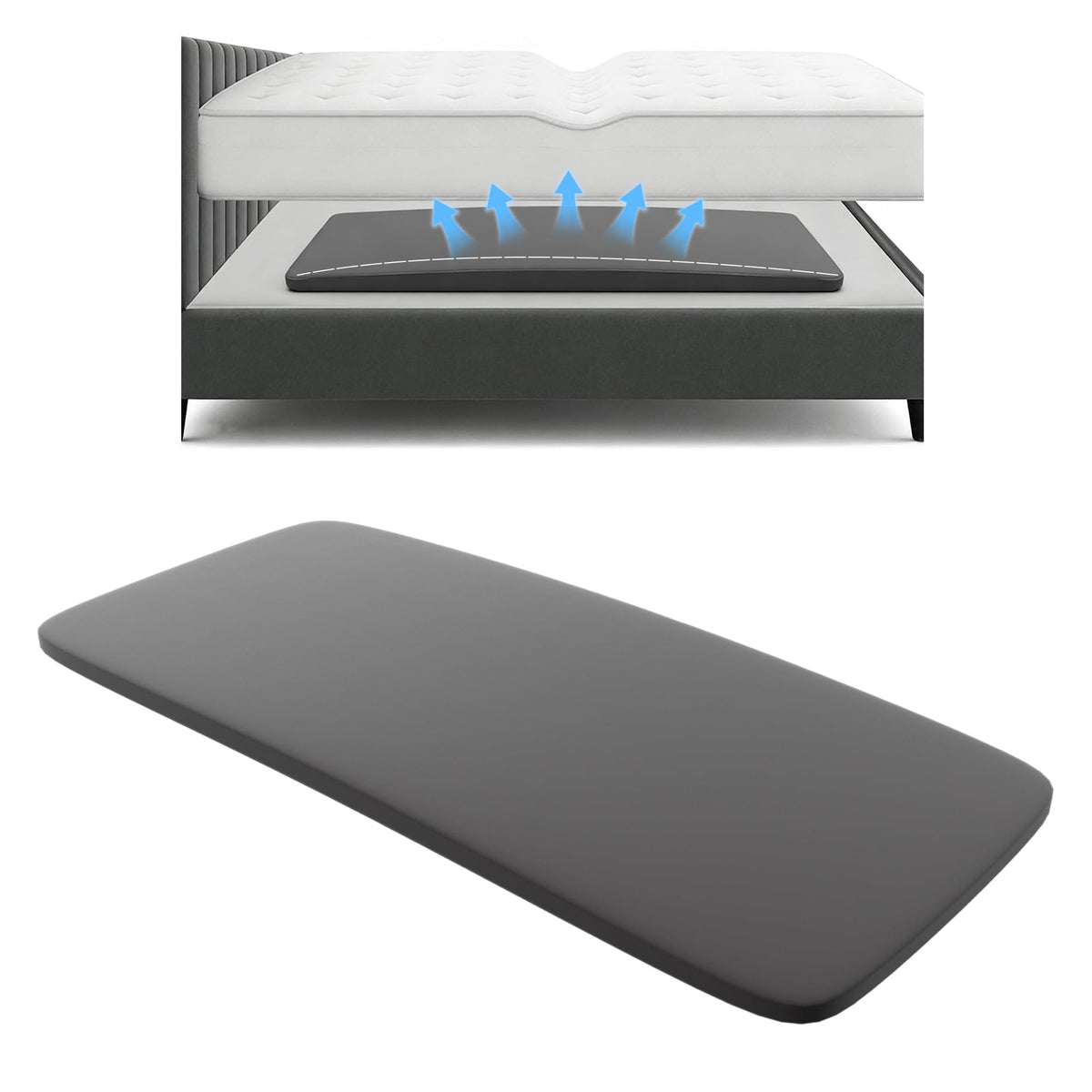 Foamagic Sagging Mattress Support, Under Mattress Board to Fix Sinking Bed, 60x36x2 Inches, 40D High-Density for Sagging Bed Repair, Firm Support Corrector Pad for Queen King Twin XL, Pack of 1