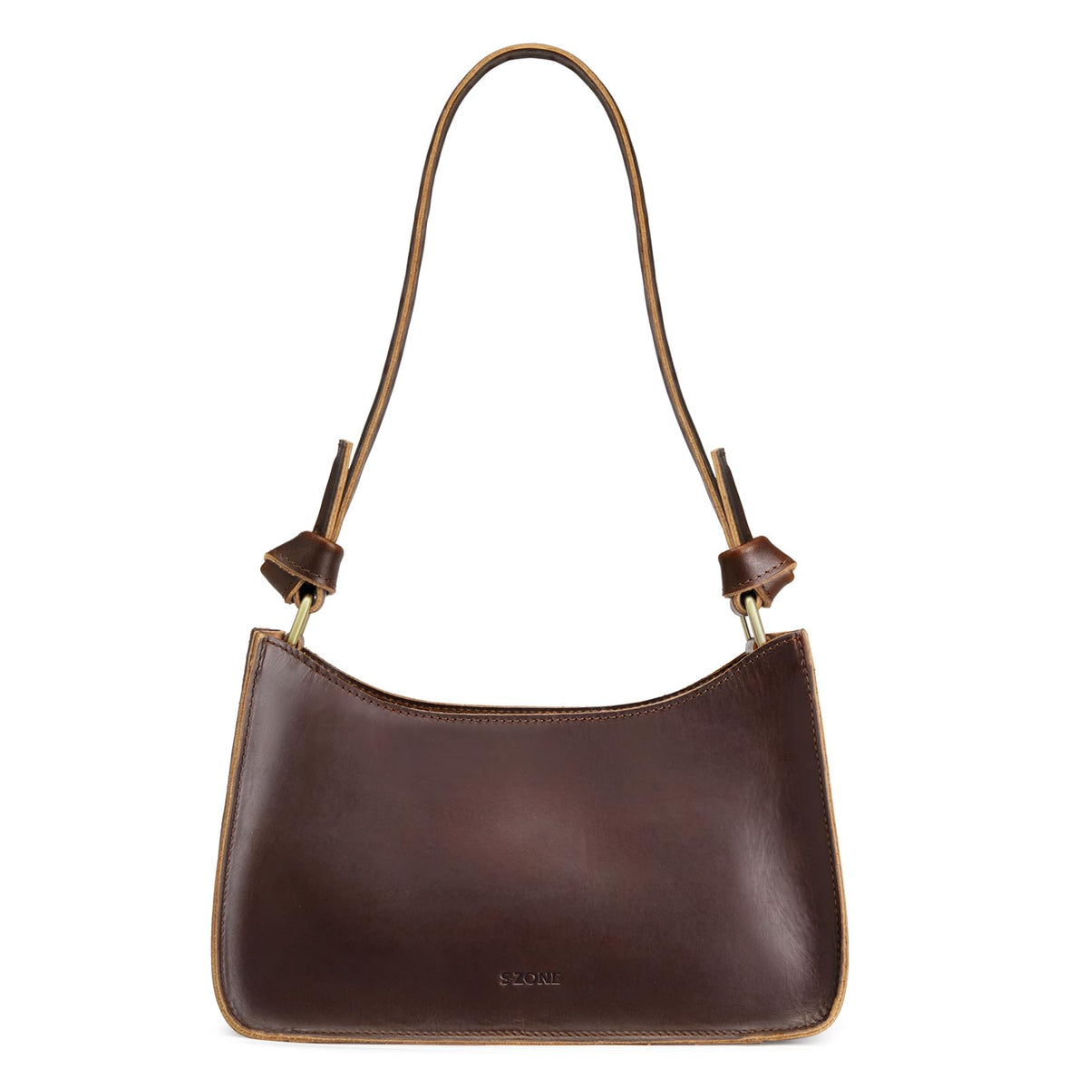 S-ZONE Leather Shoulder Bags for Women Small Shoulder Purse Handbags Clutch Hobo Bag Cute Purses