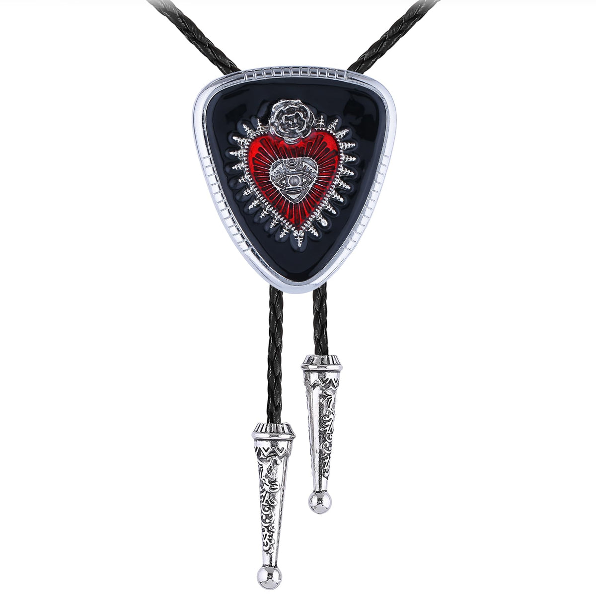 GelConnie Bolo Tie Black Vincent Vega Bolo Tie for Men Women Goth Cowboy String Ties Western Bolero Ties Men
